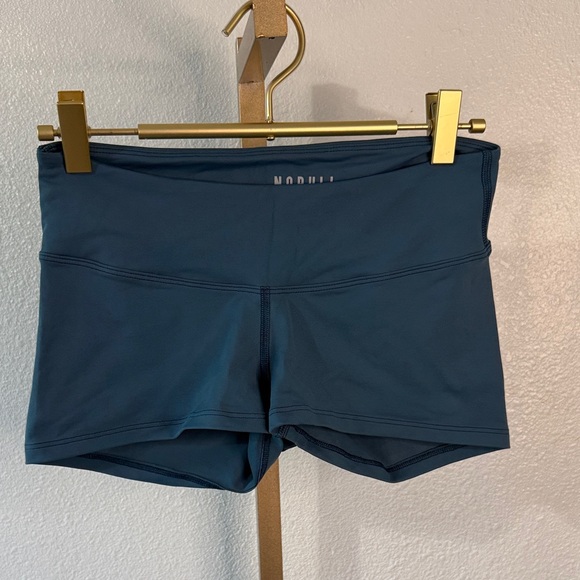 NOBULL Pants - NOBULL- low rise matte Blue Athletic Shorts- Small